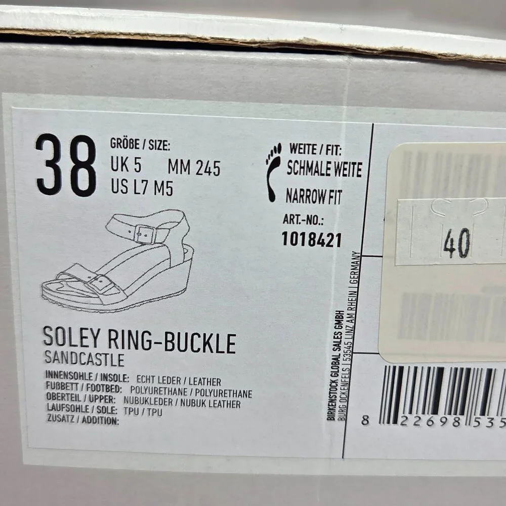 NWT Birkenstock Women's Papillio Soley Sandcastle Wedge Sandals - Picture 8 of 8